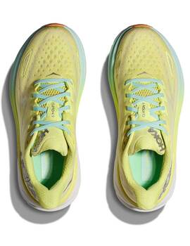zapatilla running hoka mujer  CLIFTON 9 verde
