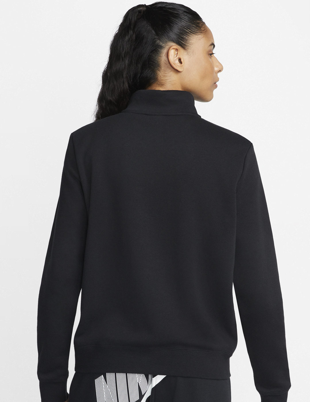 sudadera nike mujer media cremallera negro