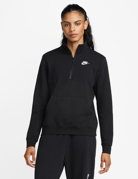 sudadera nike mujer media cremallera negro