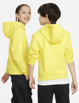 sudadera nike niño con capucha amarillo