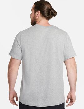camiseta nike manga corta gris