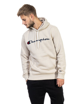 sudadera de capucha bordada champion beige