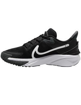 zapatilla niño nike  STAR RUNNER 4 BIG KIDS' ROAD R, negro/blanco