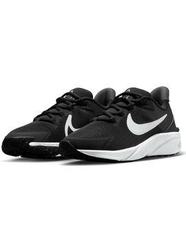 zapatilla niño nike  STAR RUNNER 4 BIG KIDS' ROAD R, negro/blanco