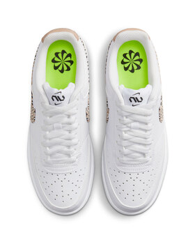 zapatilla nike mujer  COURT VISION LO blanco animal print