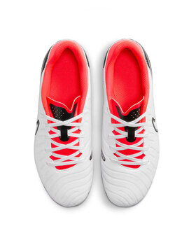 bota de fútbol nike niñor tiempo LEGEND 10 ACADEMY FG/MG, blanco