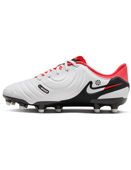 bota de fútbol nike niñor tiempo LEGEND 10 ACADEMY FG/MG, blanco