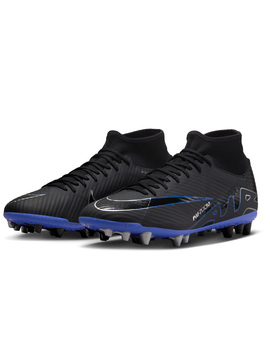 bota de fútbol nike N ZOOM MERCURIAL SUPERFLY 9 ACADEMY, negro/azul