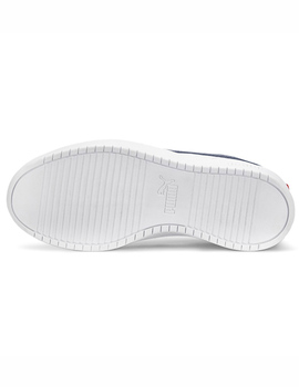 zapatilla junior puma clasica blanco marino