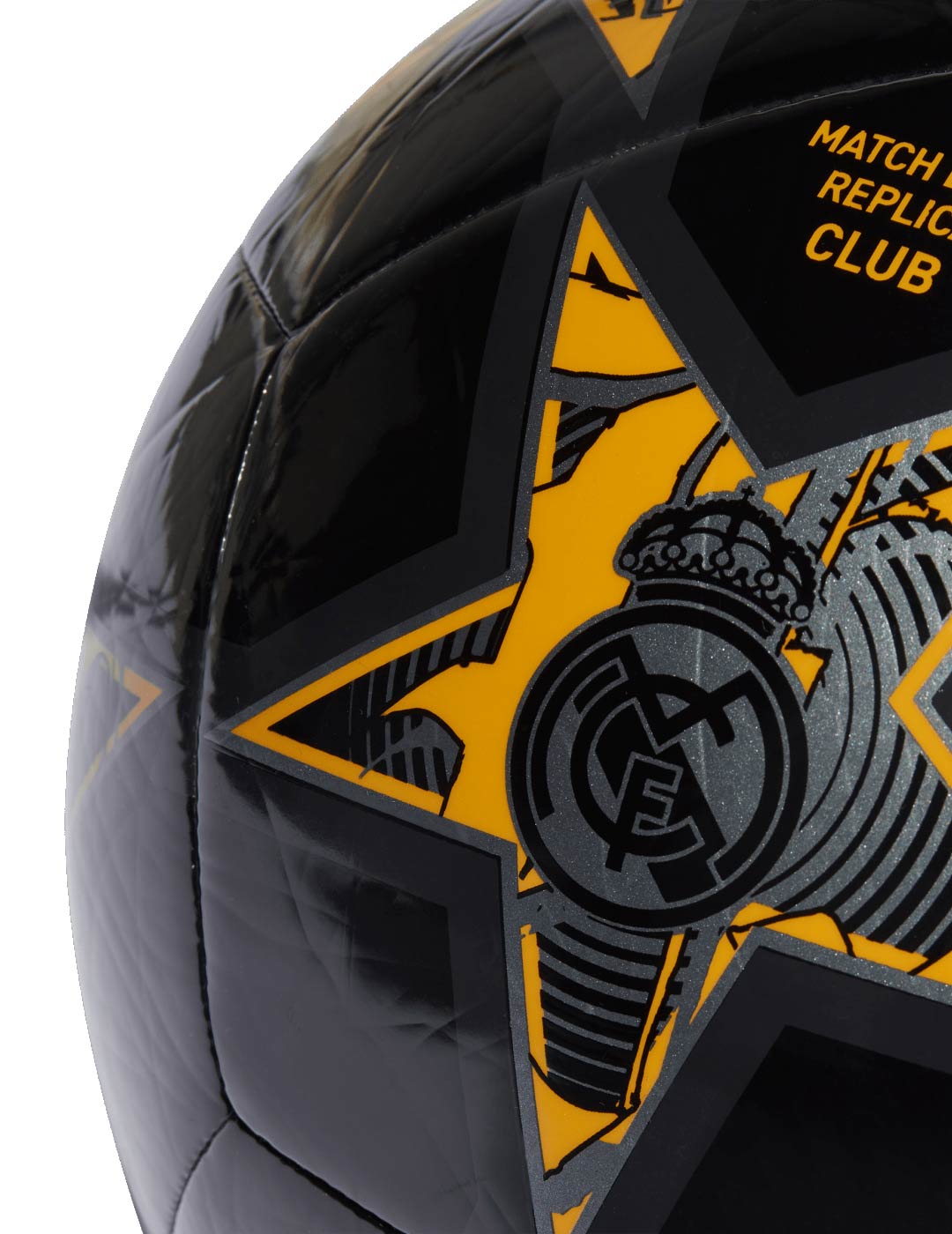 balón de fútbol adidas champions REAL MADRID, Negro/oro