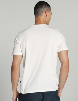 camiseta manga corta puma hombre, blanco roto