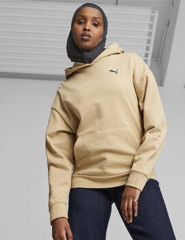 sudadera de capucha puma mujer, beige