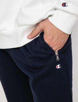 pantalón chandal champion cremallera en bolsillos con puño, marino