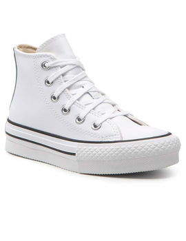 CONVERSE PIEL, CHUCK TAYLOR ALL STAR EVA LIFT JUNIOR, blanco