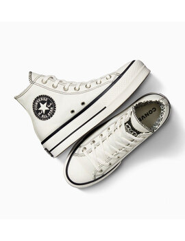 zapatilla converse CHUCK TAYLOR ALL STAR LIFT, blanco/animal print