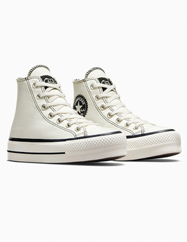 zapatilla converse CHUCK TAYLOR ALL STAR LIFT, blanco/animal print