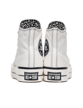 zapatilla converse CHUCK TAYLOR ALL STAR LIFT, blanco/animal print