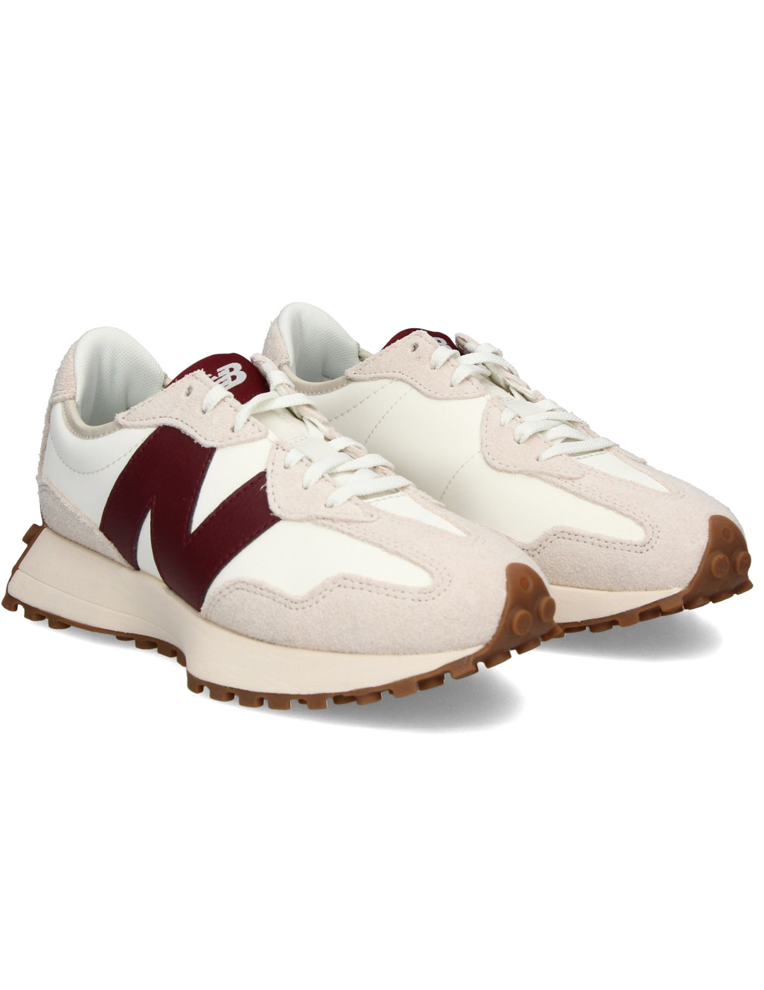 zapatilla New Balance mujer 327, beige/granate