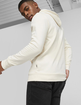 sudadera puma de capucha, blanco