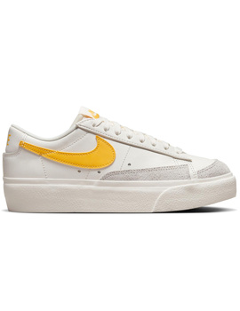 zapatilla nike NIKE BLAZER LOW PLATFORMA, blanco/amarillo