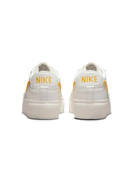 zapatilla nike NIKE BLAZER LOW PLATFORMA, blanco/amarillo