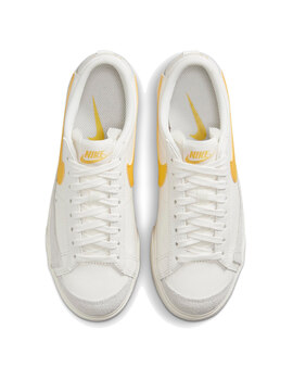 zapatilla nike NIKE BLAZER LOW PLATFORMA, blanco/amarillo