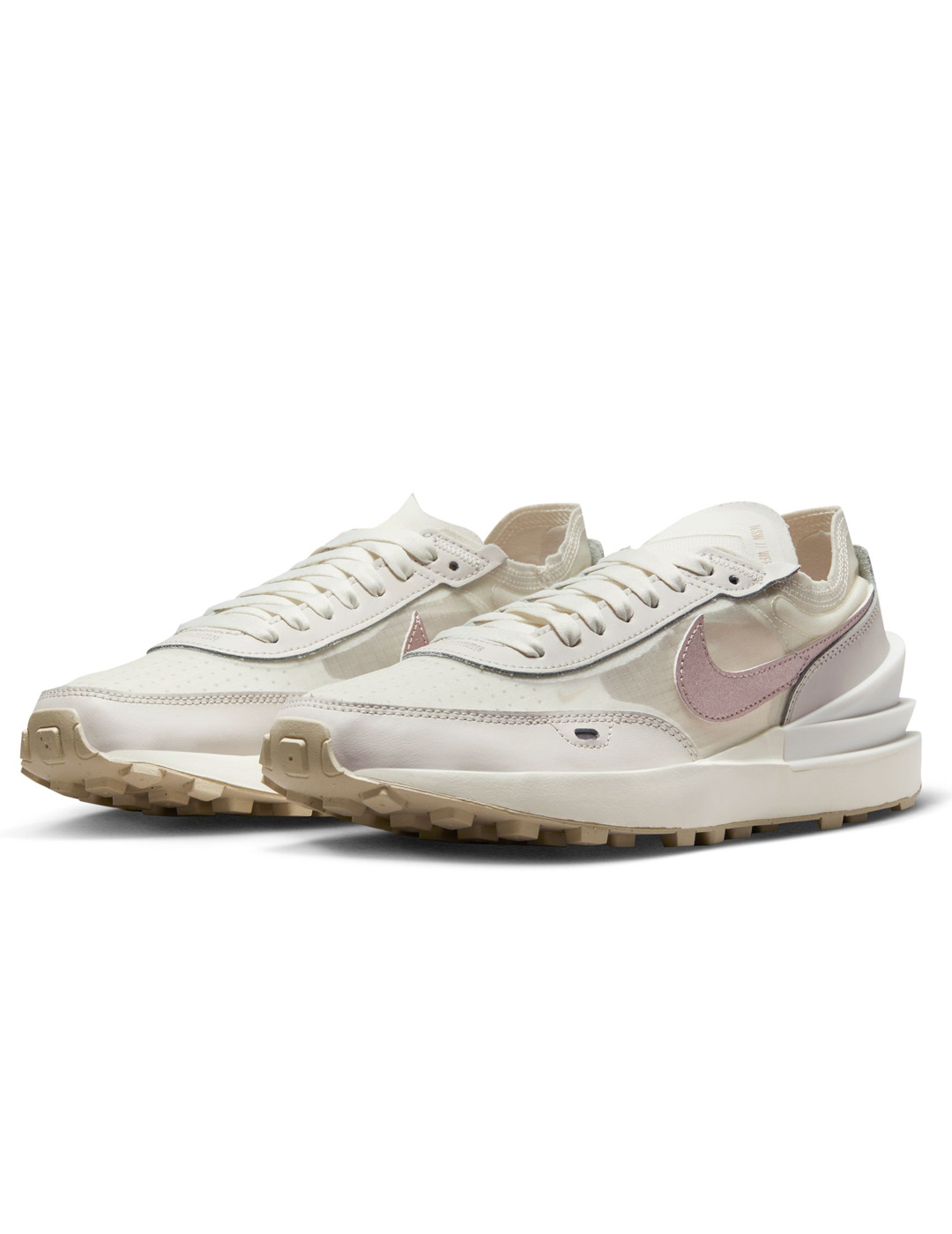 zapatilla mujer nike WAFFLE ONE blanco rosa