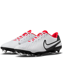 bota de fútbol nike TIEMPO LEGEND 10 FG/MG, blanco/negro/naranja