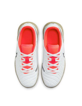 bota de fúbol sala nike JR TIEMPO LEGEND 10 CLUB, blanconegro/naranja