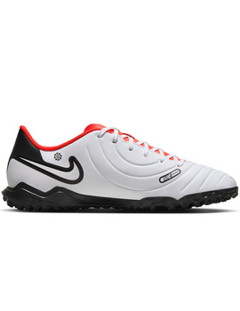 bota de fútbol NIKE TIEMPO LEGEND 10 CLUB TURF, blanco/negro/naranja