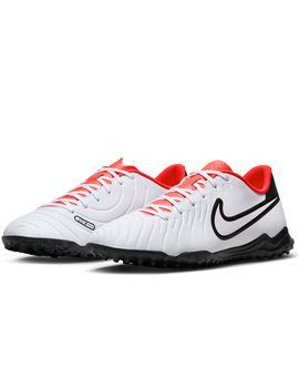 bota de fútbol NIKE TIEMPO LEGEND 10 CLUB TURF, blanco/negro/naranja