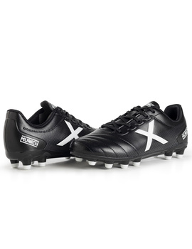 bota de fútbol niño MUNICH ARENGA MG, negro/plata