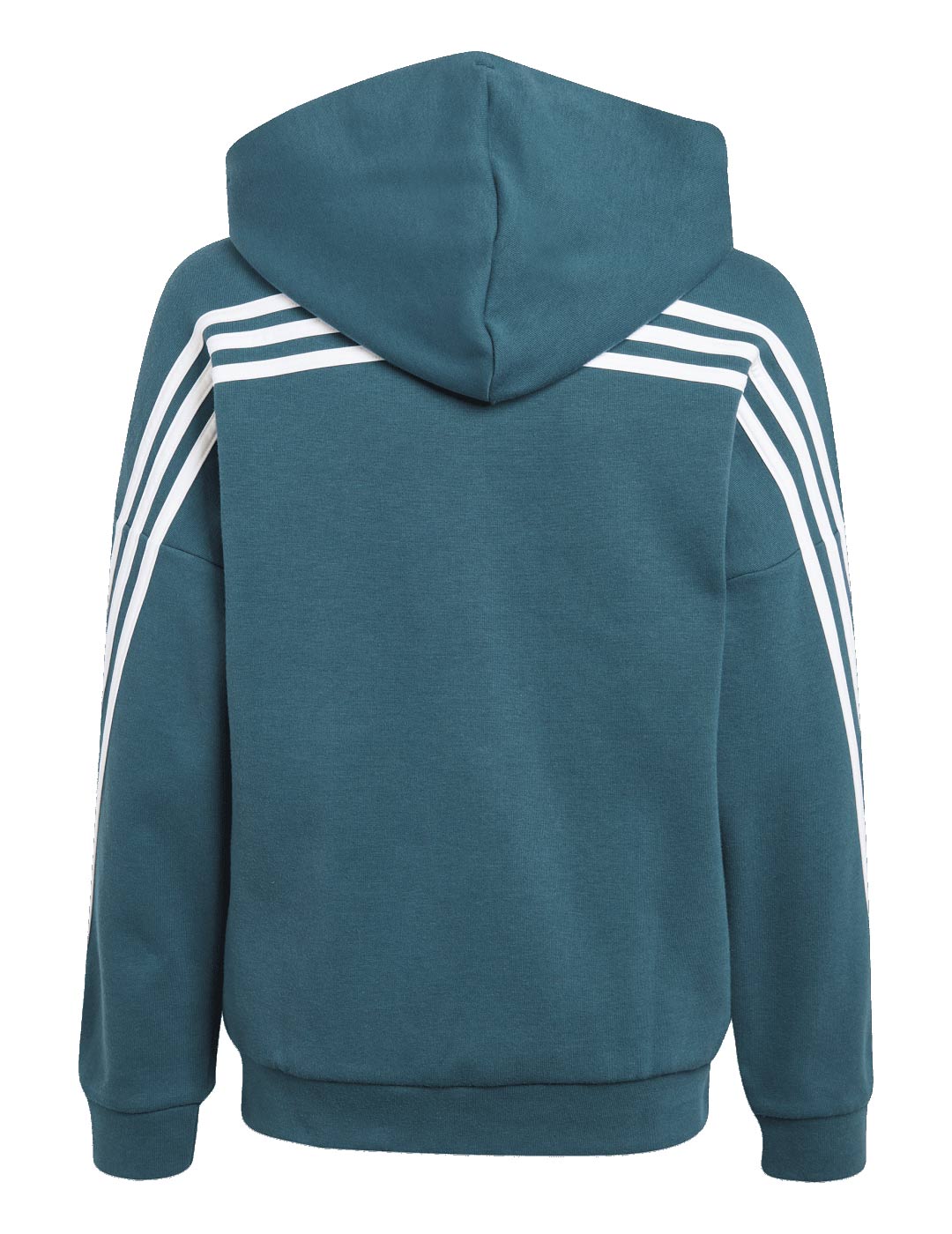 sudadera abierta con capucha junior adidas, verde/blanco