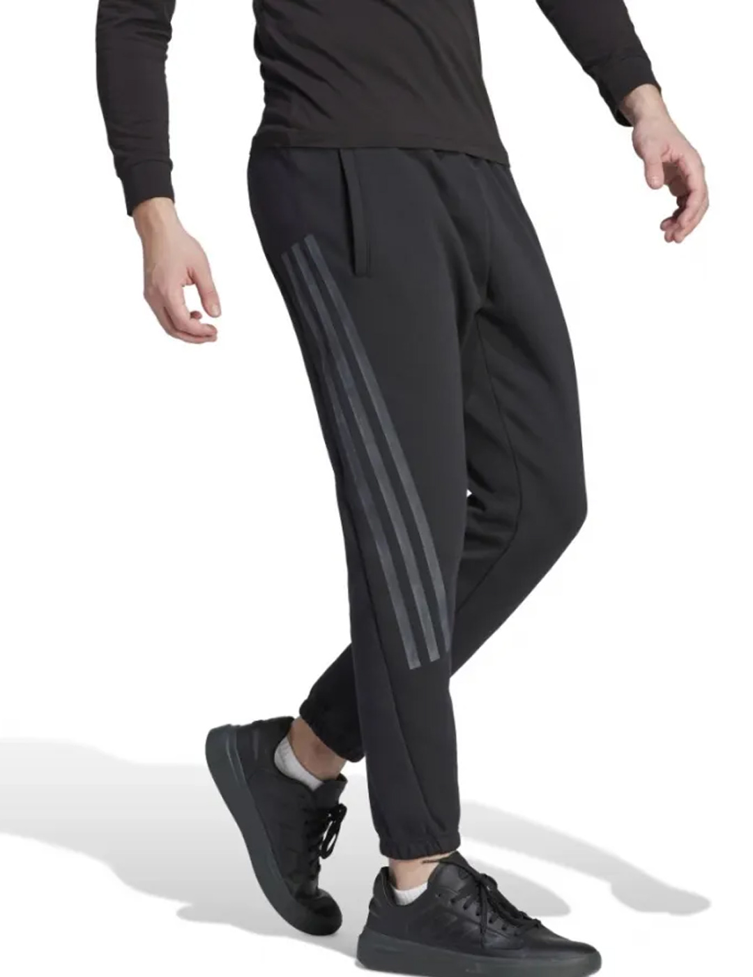 pantalón adidas hombre con goma, negro