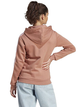 sudadera abierta con capucha mujer adidas, cobre/rosa