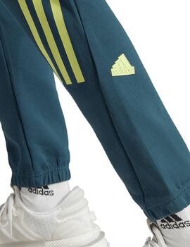 pantalón adidas hombre con goma, verde/lima
