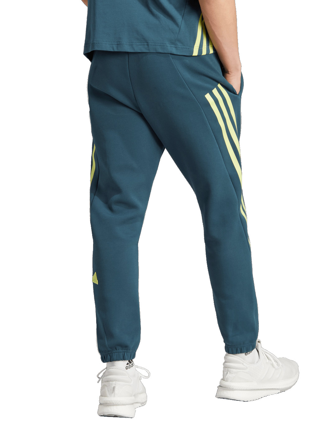 pantalón adidas hombre con goma, verde/lima