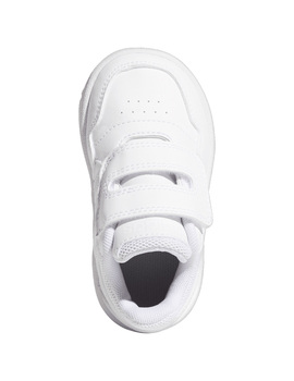 zapatilla adidas bebé con velcro HOOPS 3.0 blanco