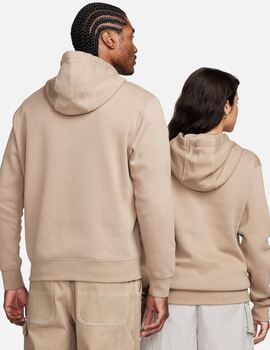 sudadera nike capucha sportswear club, tostado