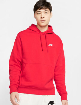 sudadera de capucha nike algodón, rojo