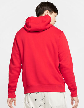 sudadera de capucha nike algodón, rojo