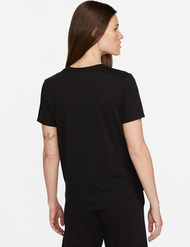 camiseta manga corta nike mujer logo grande, negro