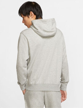 sudadera nike abierta con cremallera y capucha, gris