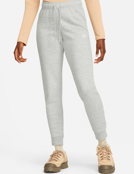 pantalón nike mujer de algodón con puño, gris