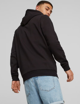 sudadera puma hombre con capucha minimal gold, negro