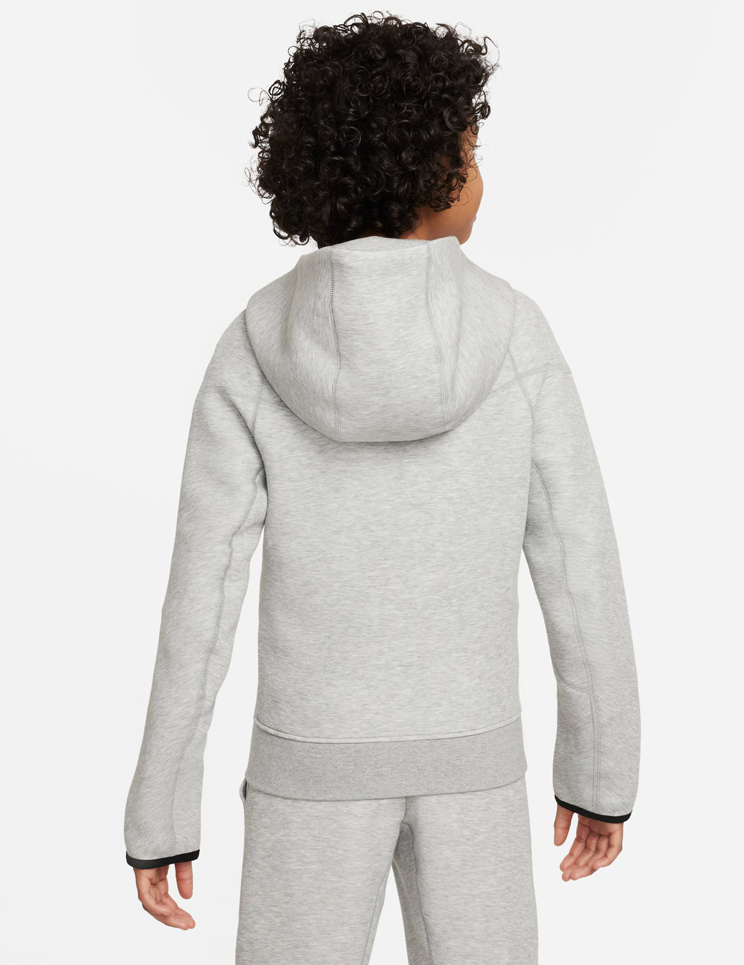 chaqueta con capucha nike junior  TECH FLEECE gris