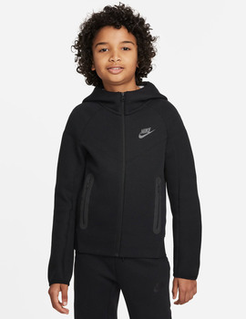 chaqueta con capucha nike junior  TECH FLEECE negro