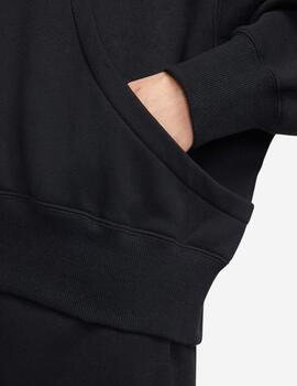 sudadera nike mujer capucha oversize PHOENIX FLEECE, negro