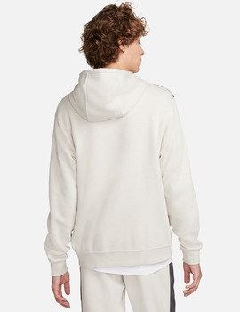 sudadera nike con capucha hombre hueso/gris