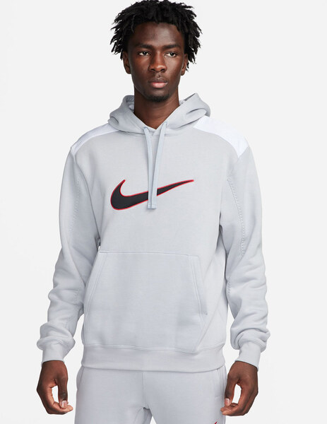 sudadera nike con capucha hombre gris/blanco